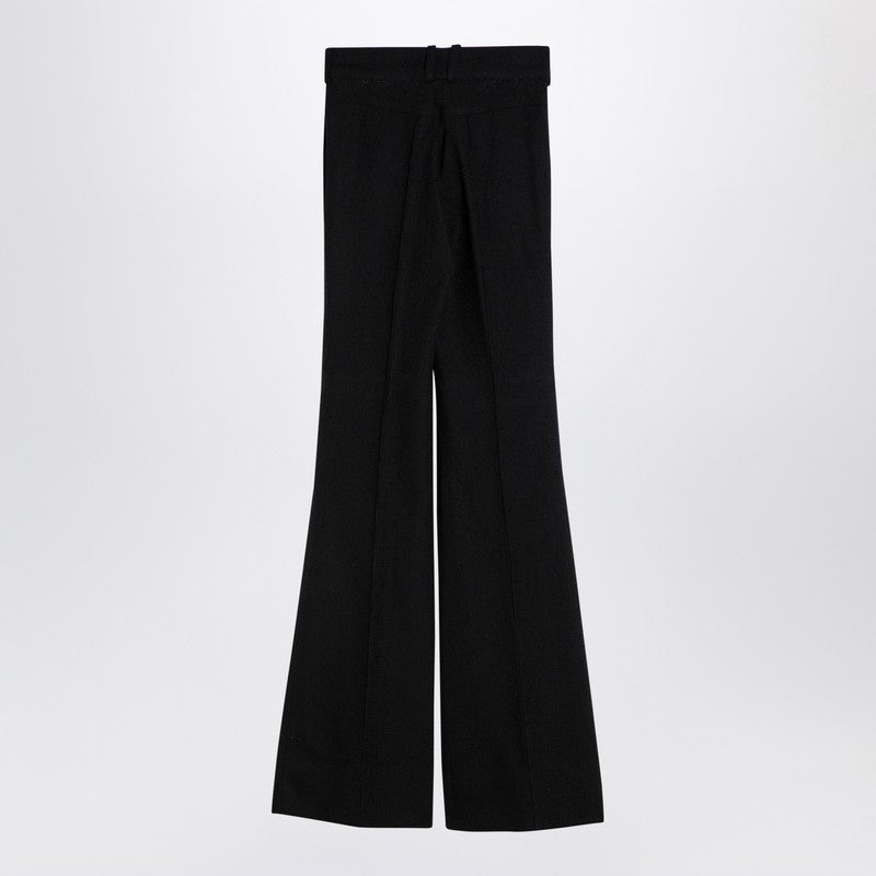 Patou wool blend bell-bottom trousers
