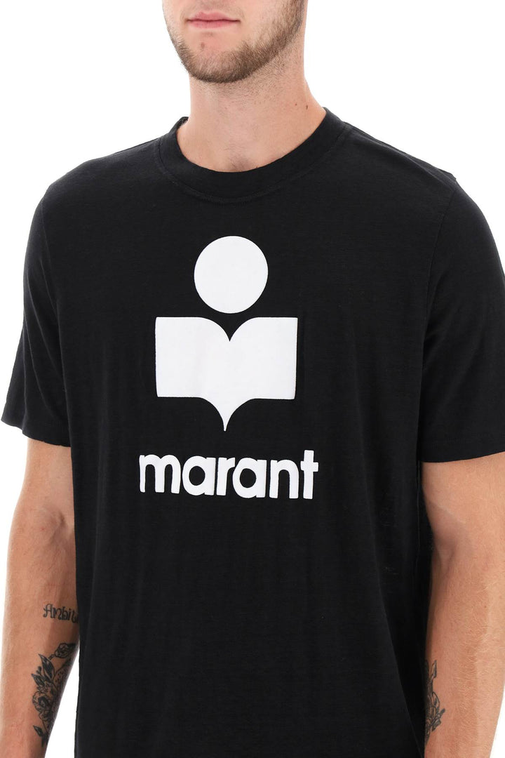 Marant karman linen logo t-shirt