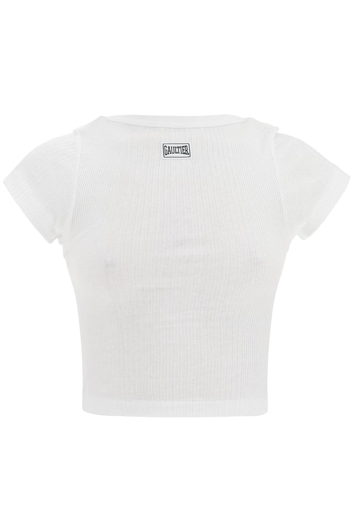 JEAN PAUL GAULTIER cotton crop logo t-shirt