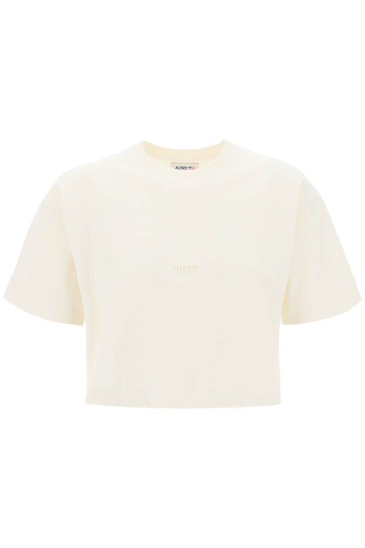 Autry boxy t-shirt with debossed logo