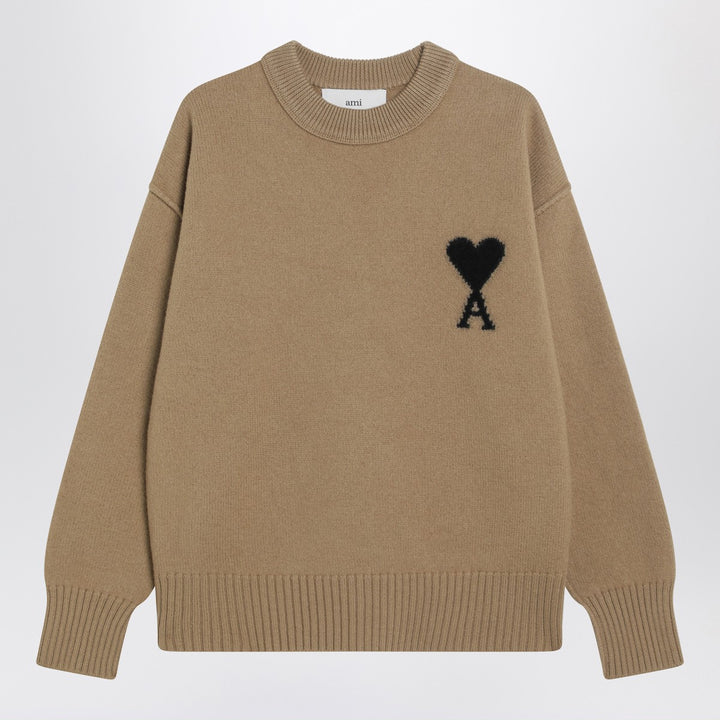 Ami Paris Camel Ami De Coeur sweater