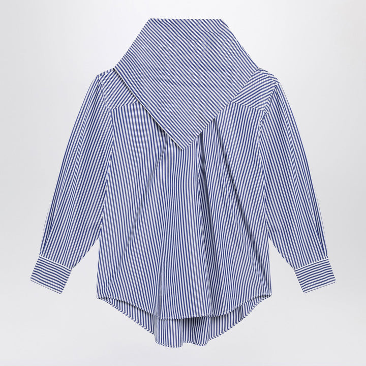 Ami Paris striped poplin shirt with scarf