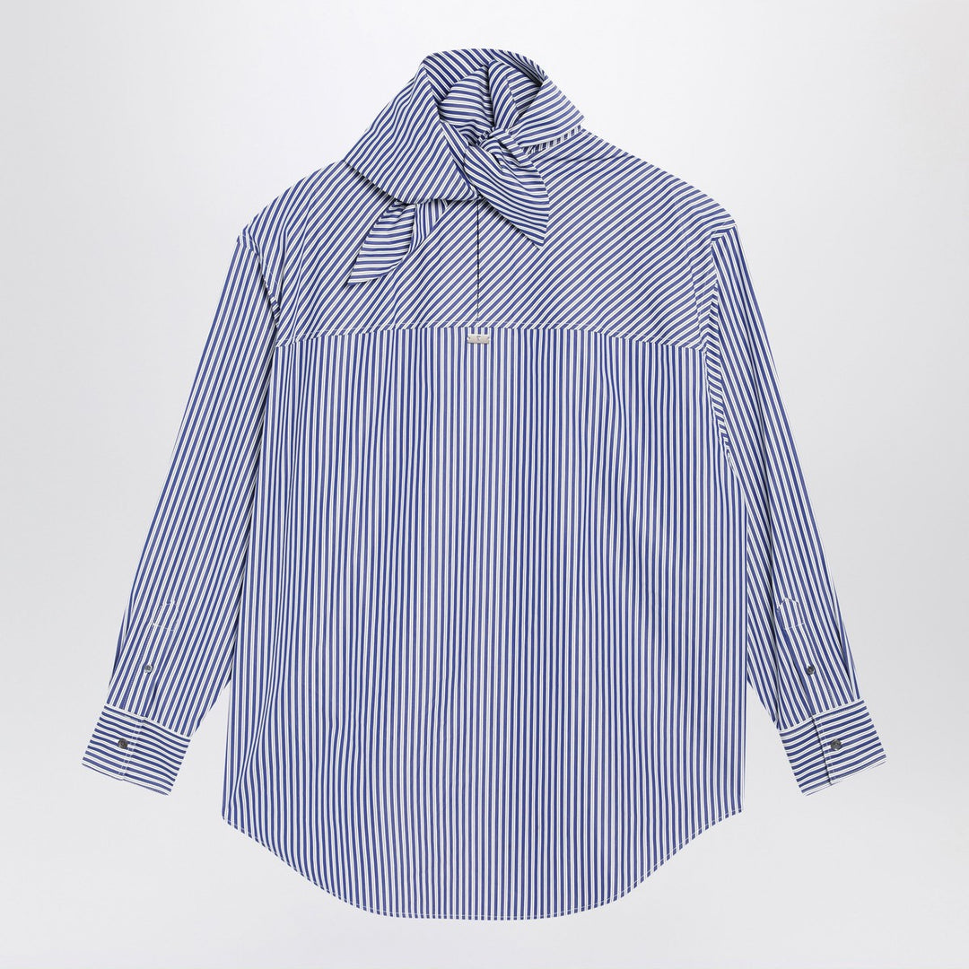Ami Paris striped poplin shirt with scarf