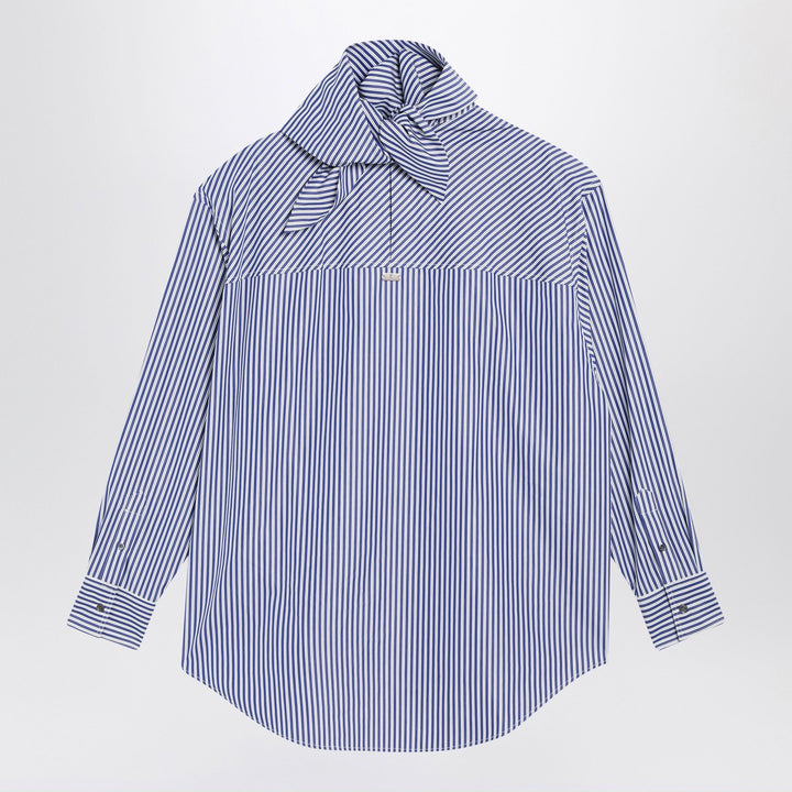 Ami Paris striped poplin shirt with scarf