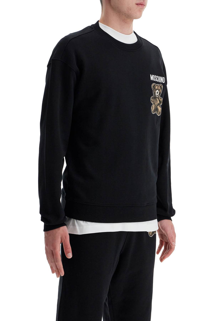 moschino teddy bear crewneck sweatshirt