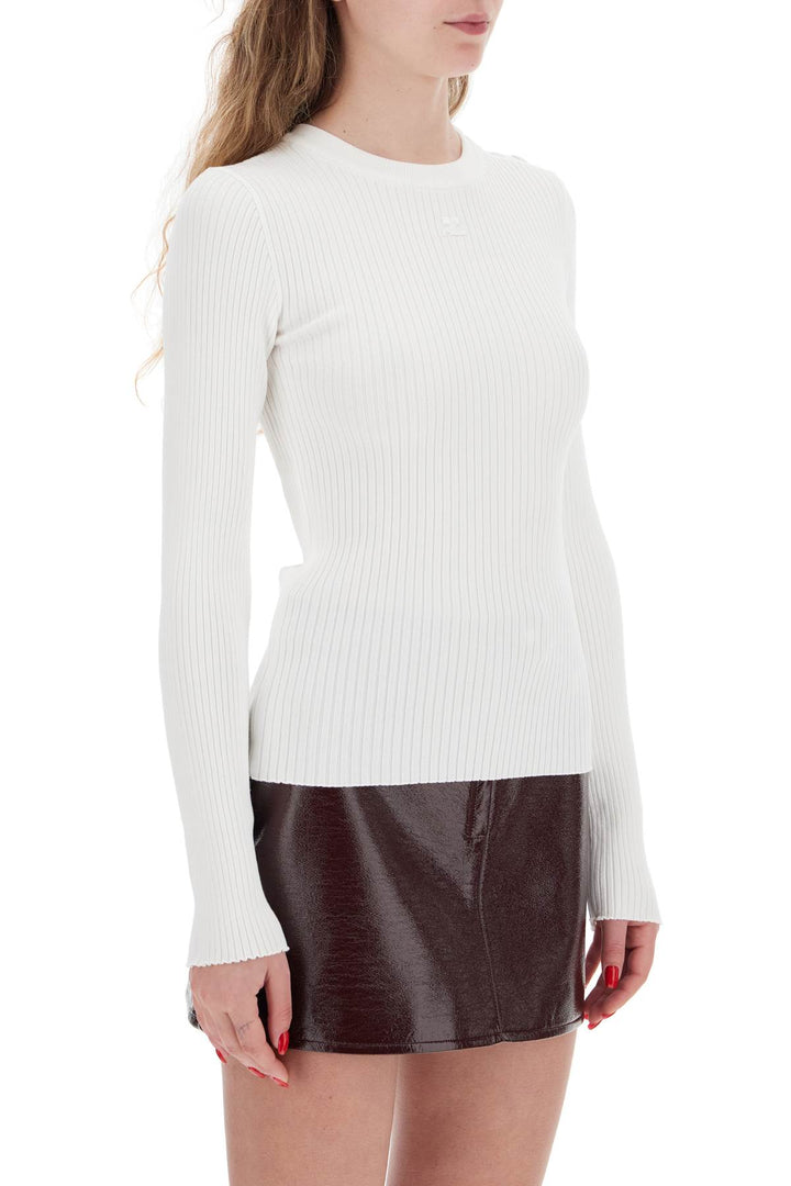 Courreges ribbed stretch knit sweater