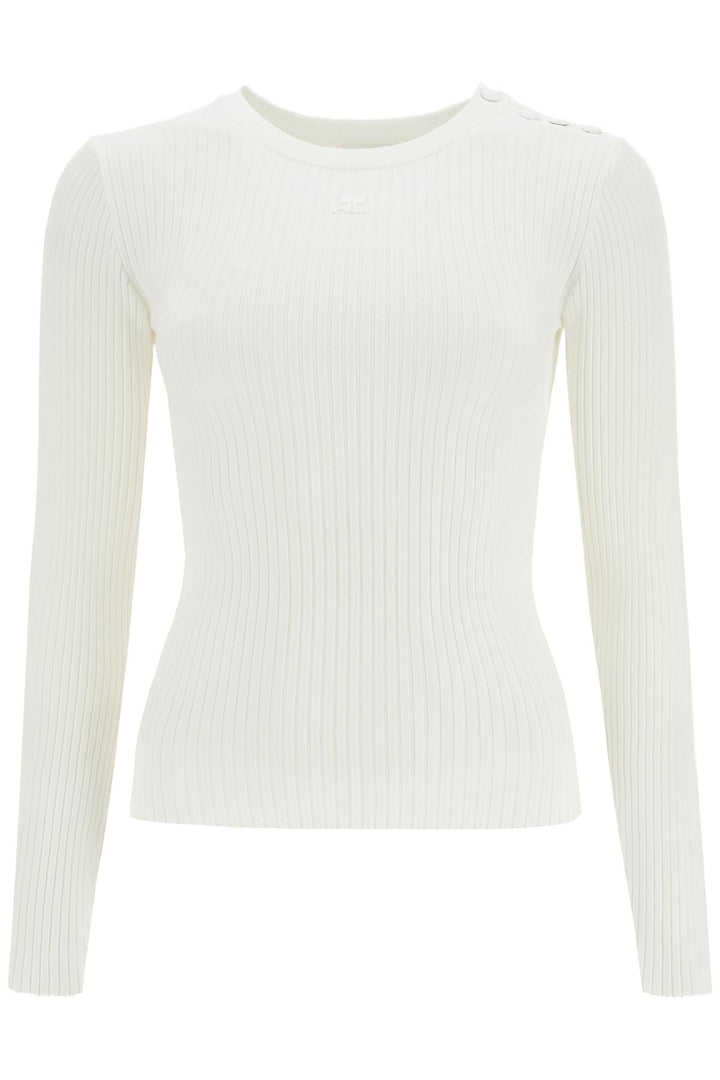 Courreges ribbed stretch knit sweater