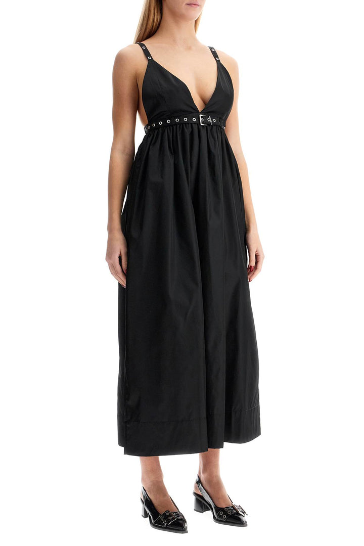 Ganni nylon midi dress