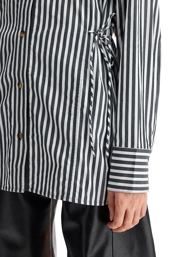 Ganni oversized striped shirt