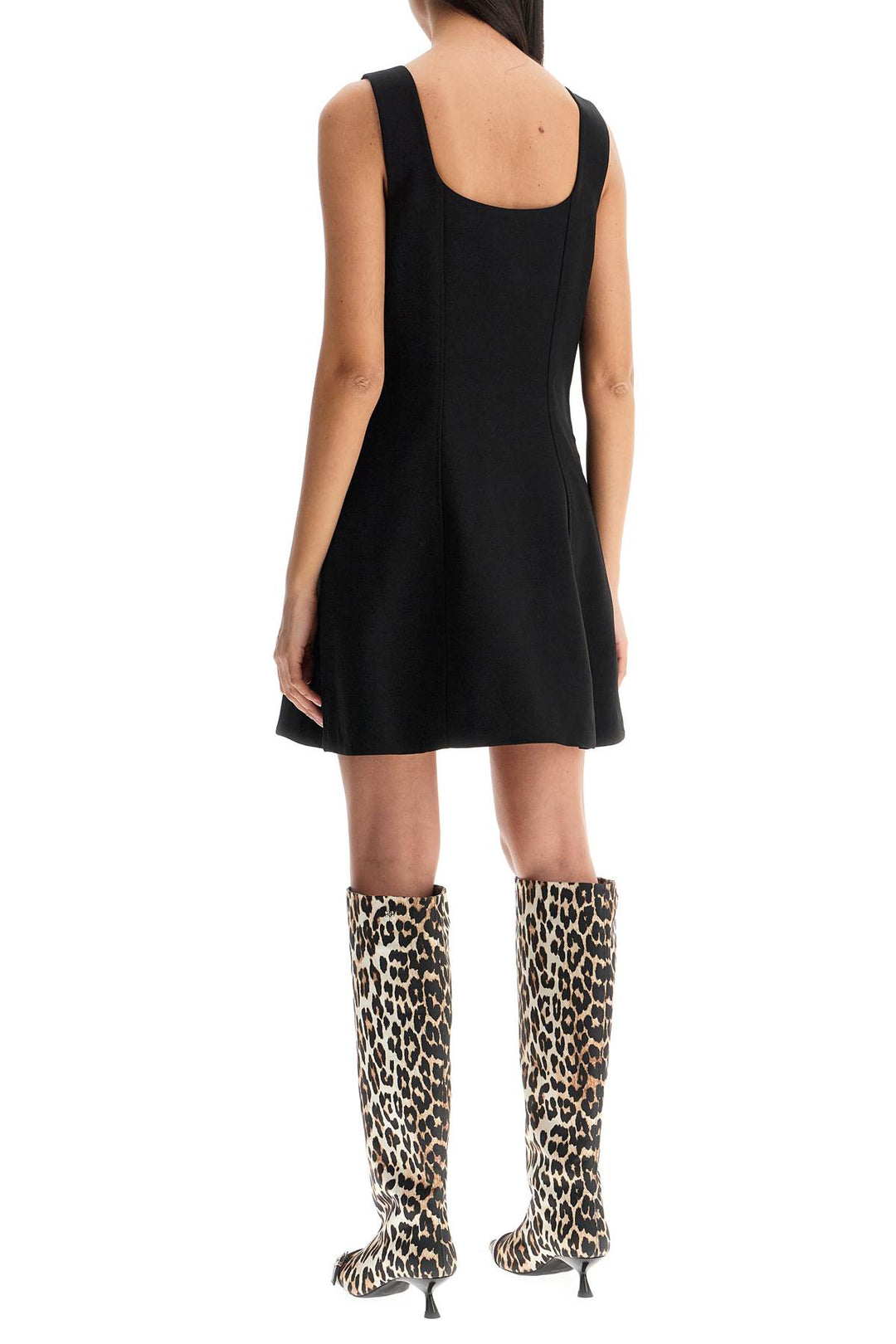 Ganni mini crepe dress