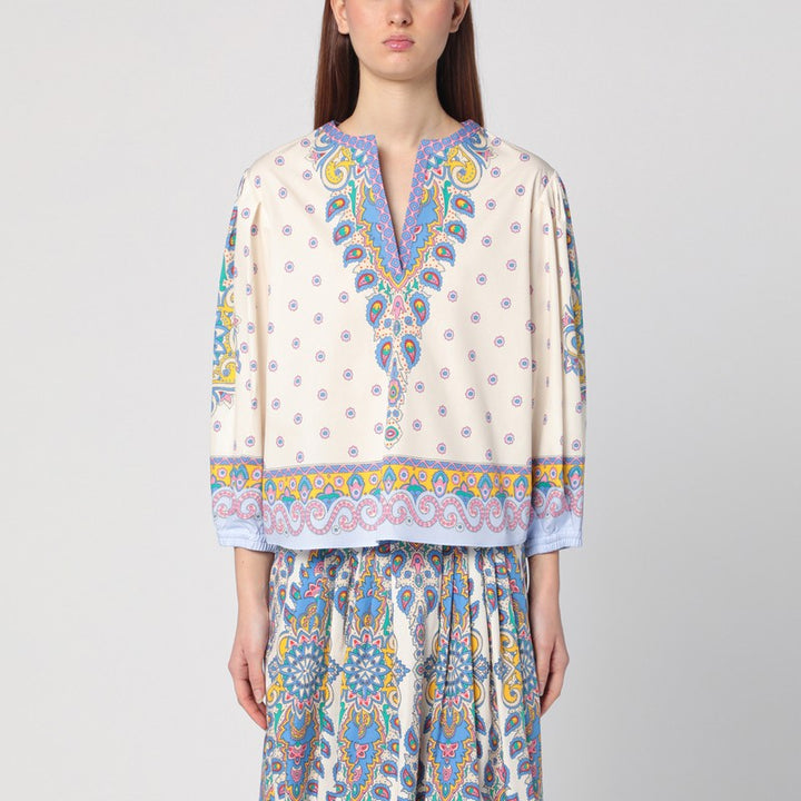 ETRO Printed cotton blouse