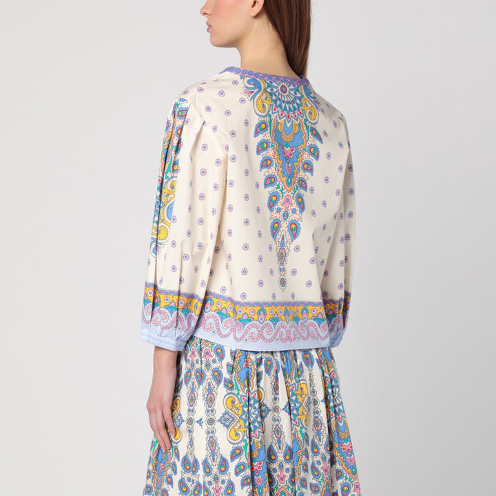 ETRO Printed cotton blouse