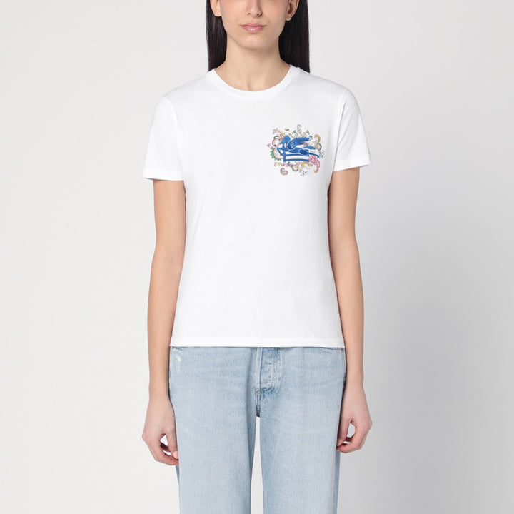 ETRO  T-shirt with logo embroidery