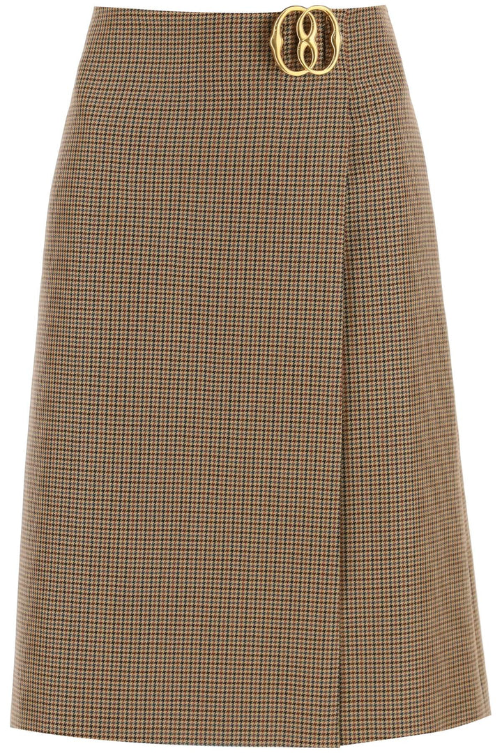 Bally houndstooth a-line skirt