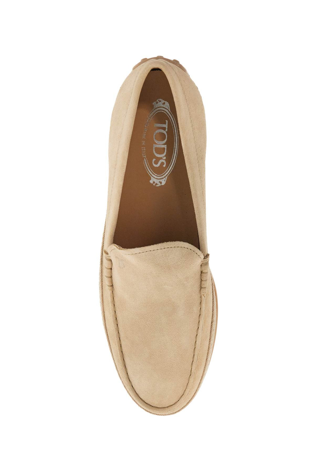 Tod'S beige woven leather slip-on loafers