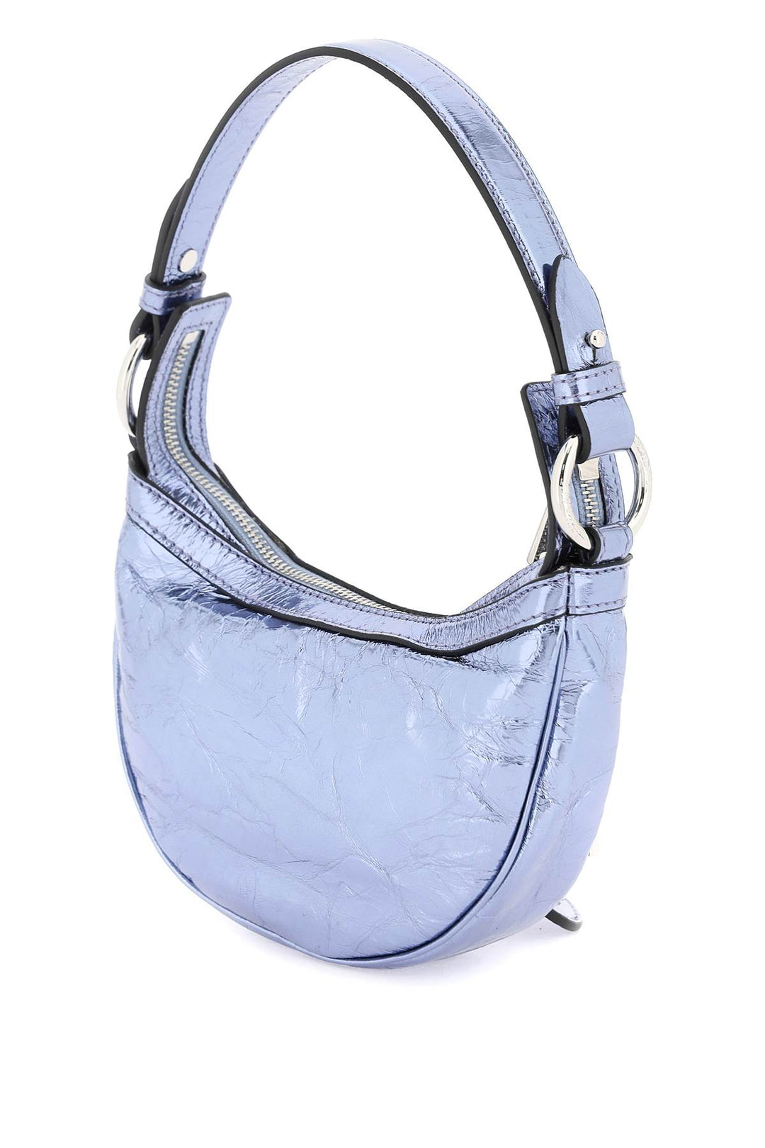 Versace Metallic Leather 'Repeat' Mini Hobo Bag   Metallico