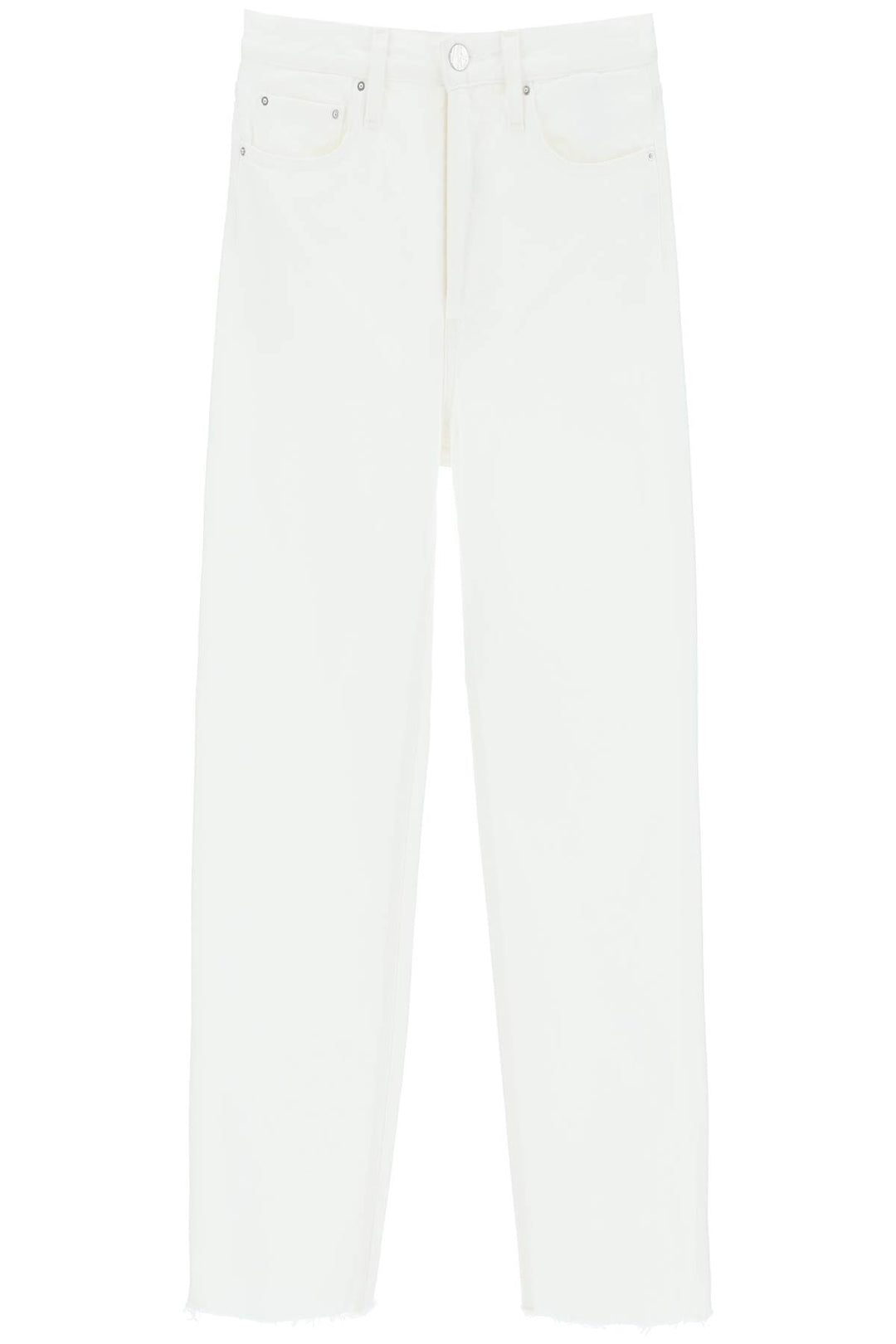 Toteme Classic Cut Jeans In Organic Cotton   Bianco