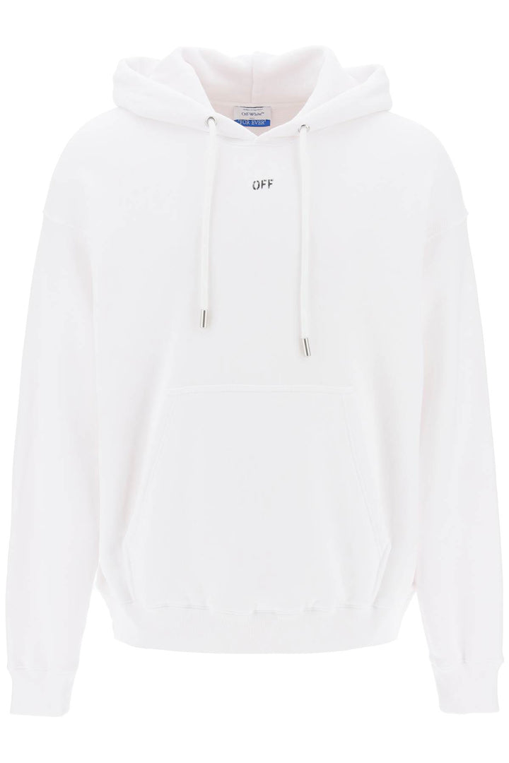 Off White Skate Hoodie With Off Logo   White