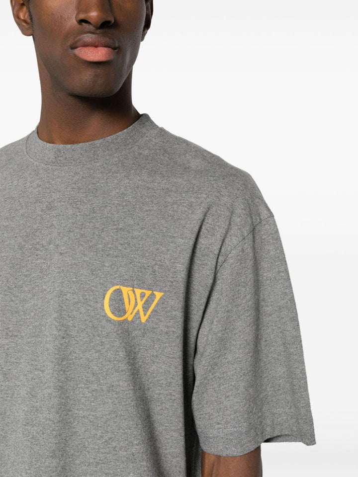 Off White T Shirts And Polos Grey