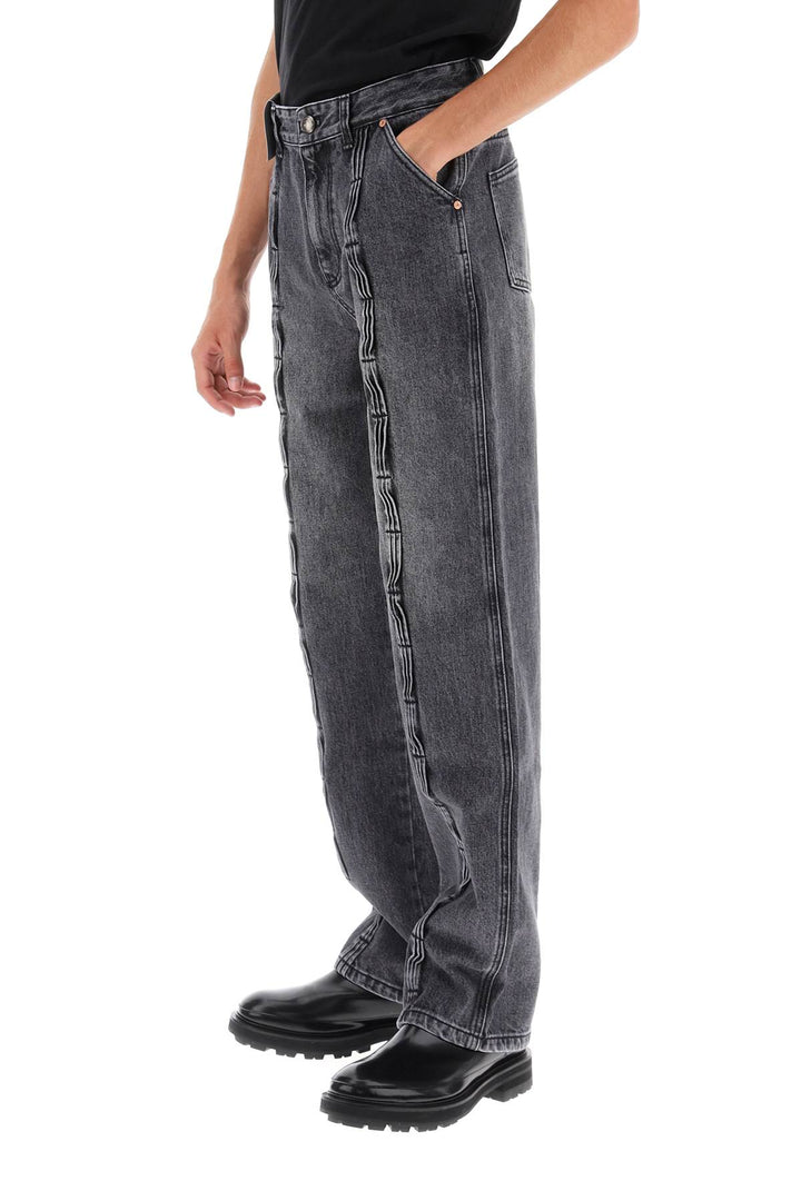Andersson Bell Wave Wide Leg Jeans   Grigio