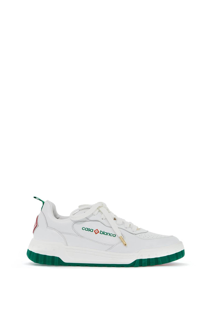 Casablanca Leather Court Sneakers For A   White