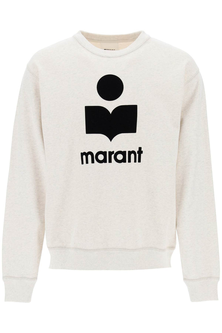 Marant Mikoy Flocked Logo Sweatshirt   Neutral