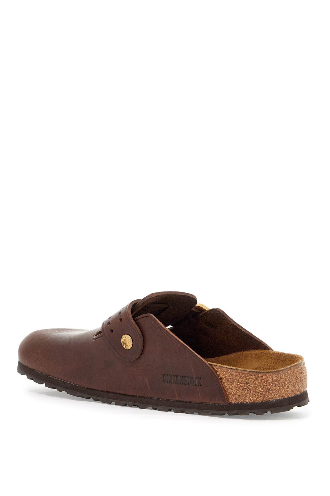 Birkenstock Boston Bold Leather Clog With Sab   Brown