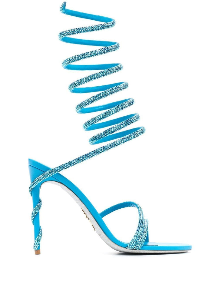 Rene' Caovilla Sandals Clear Blue