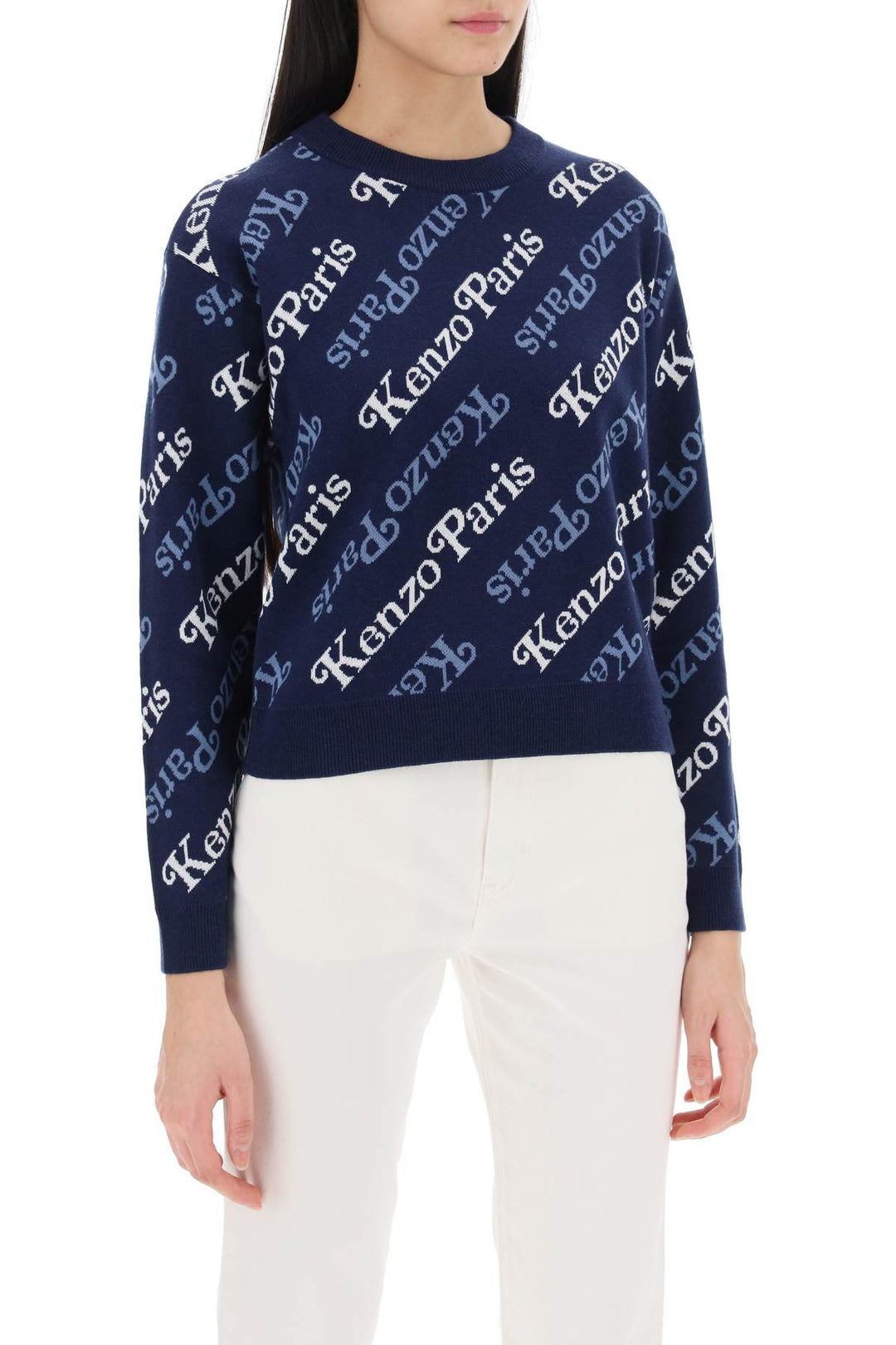 Kenzo Sweater With Logo Pattern   Blue