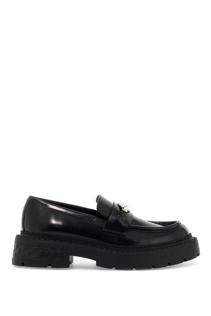 Jimmy Choo Marlow Leather Loafers In   Black
