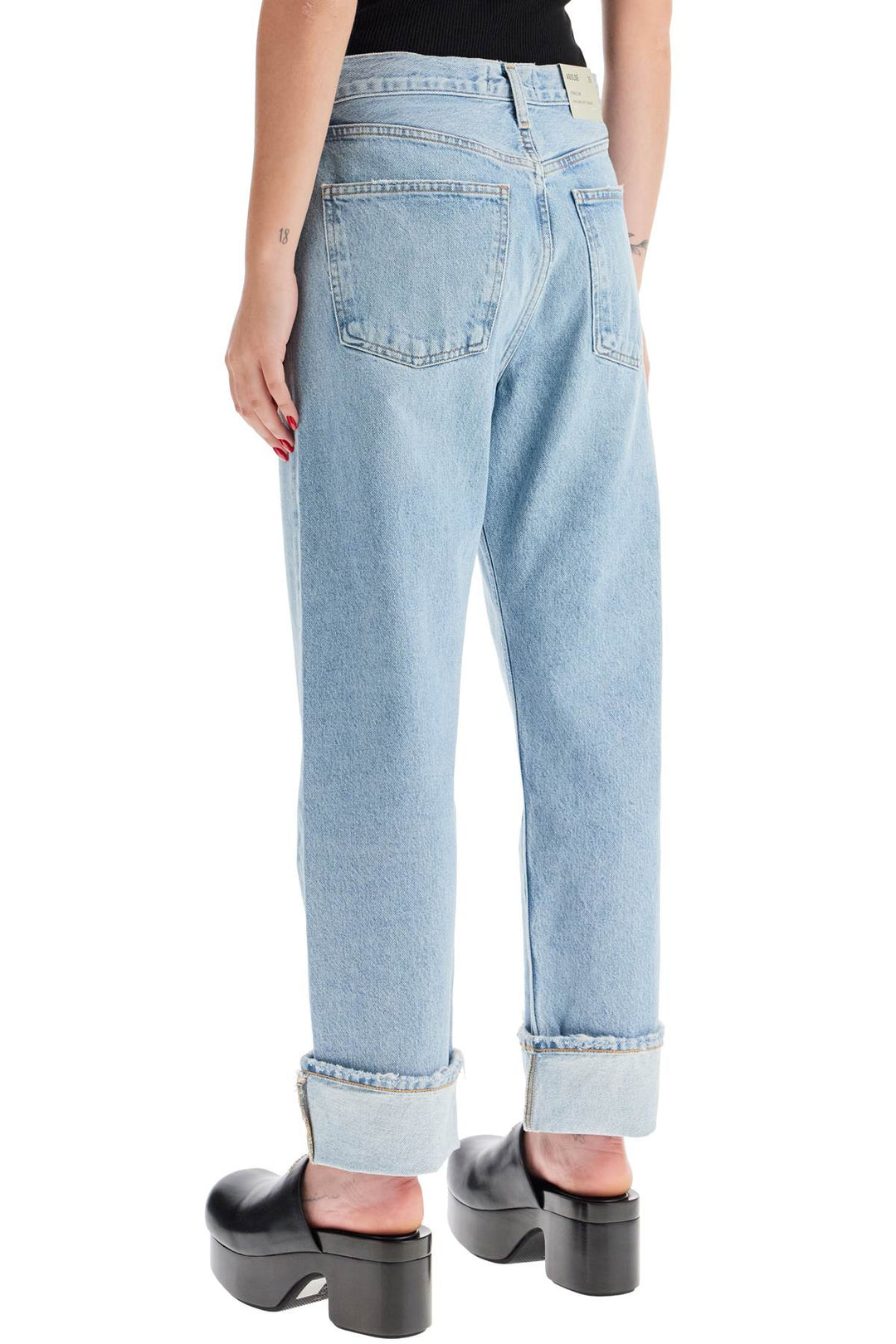 Agolde Used Effect Fran Jeans  Blue