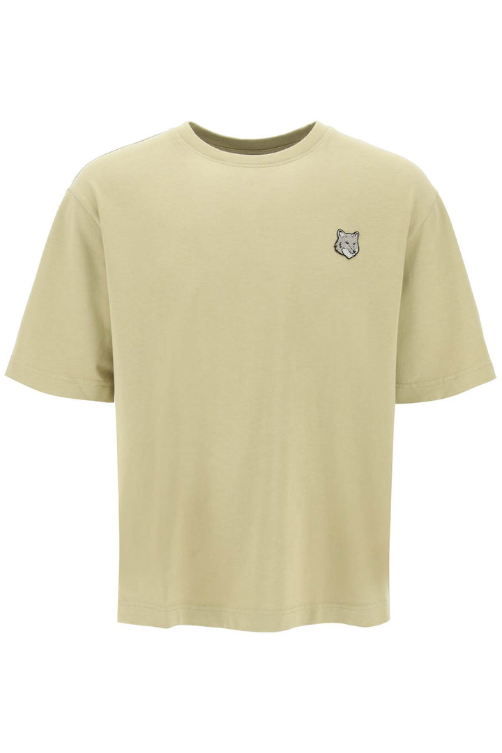 Maison Kitsune Replace With Double Quotebold Fox Head Patch T Shirtreplace With Double Quote   Khaki