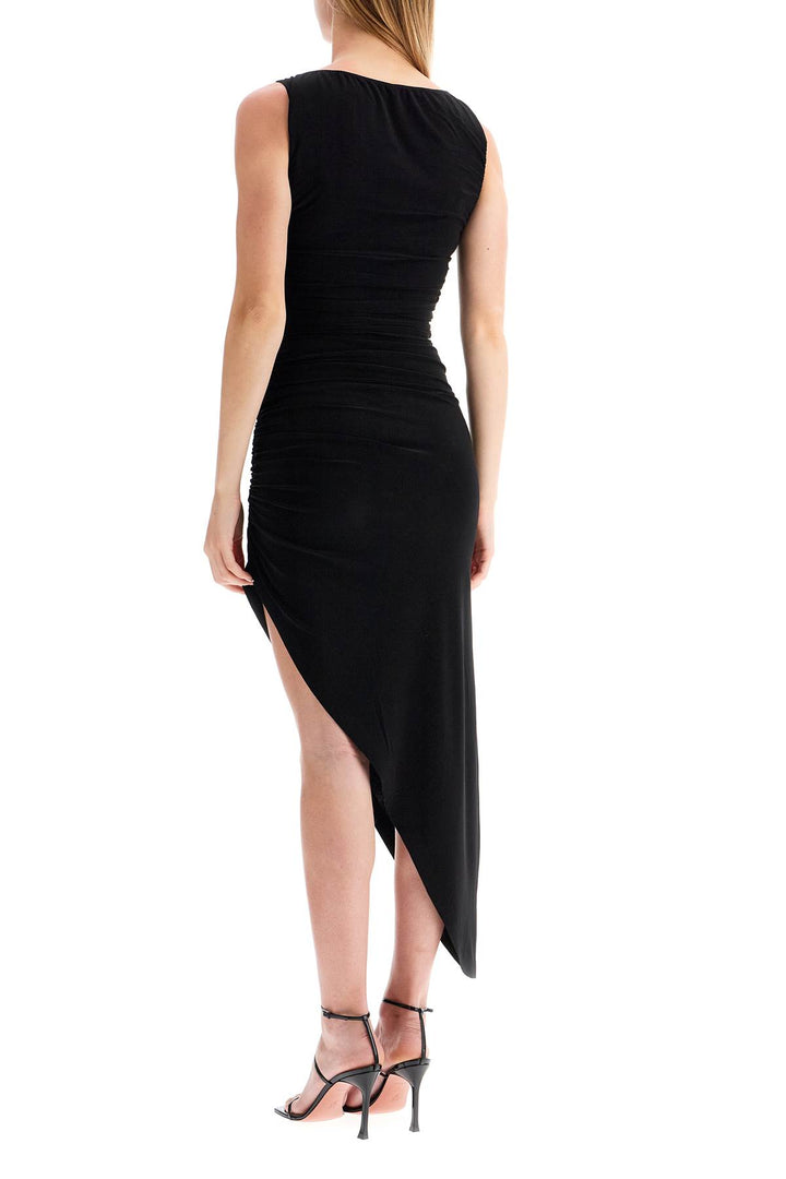 Norma Kamali Asymmetric Tara Dress   Black