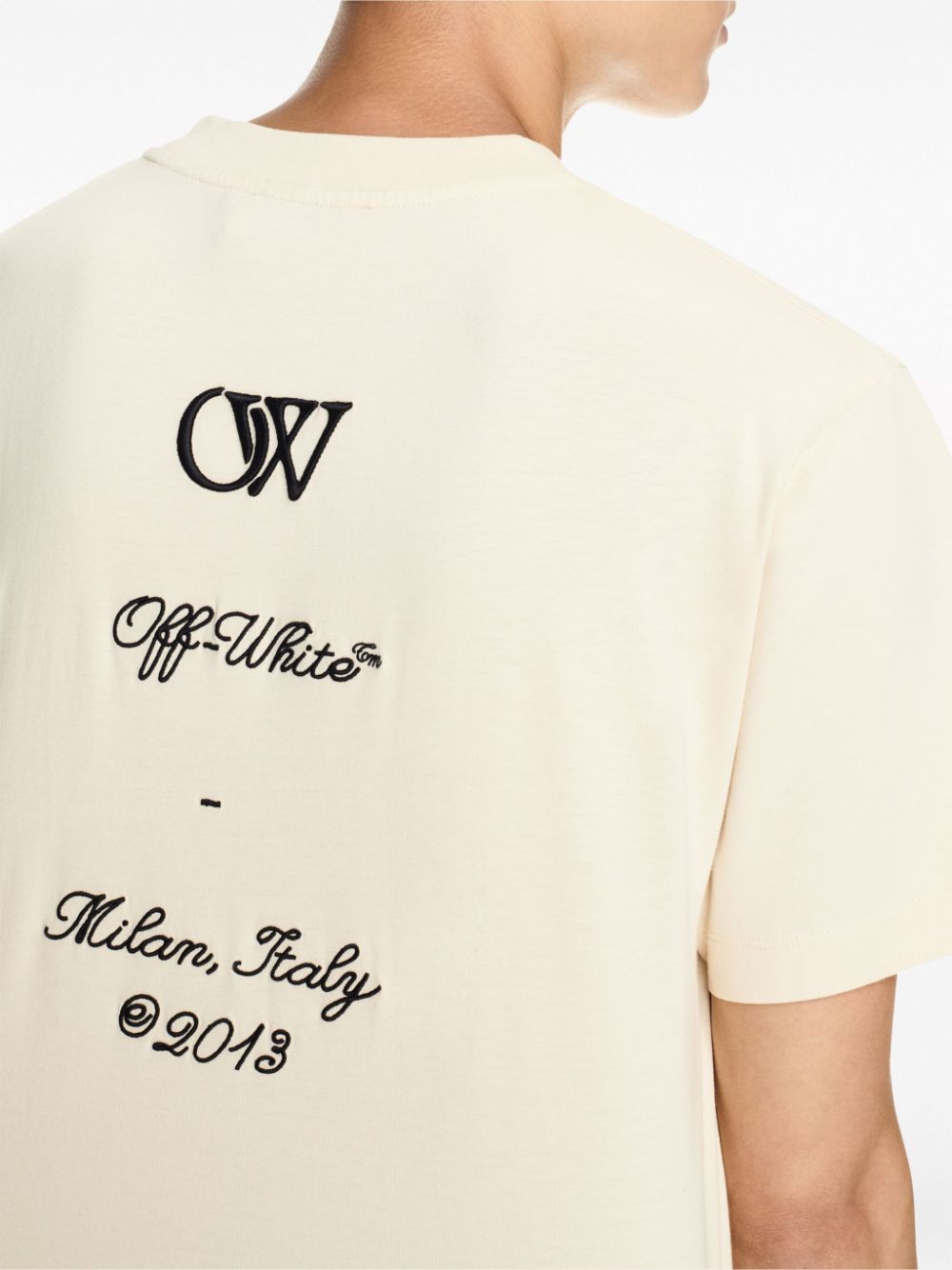 Off White T Shirts And Polos Beige