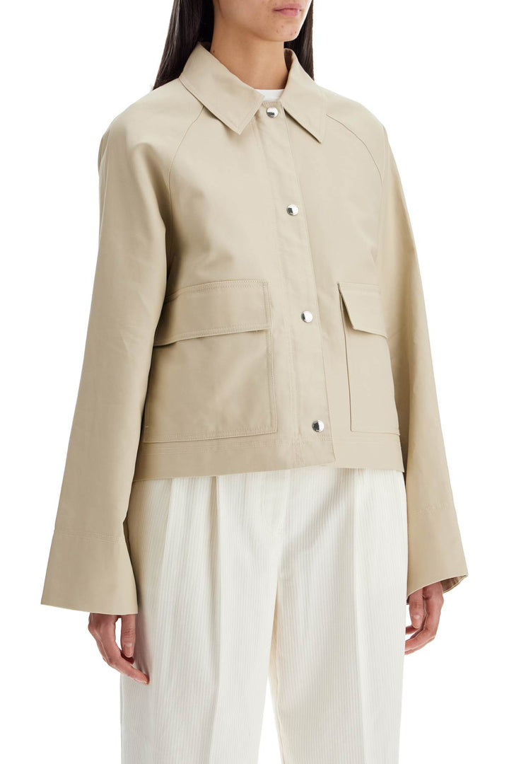 Toteme Cropped Cotton Jacket For Women   Beige