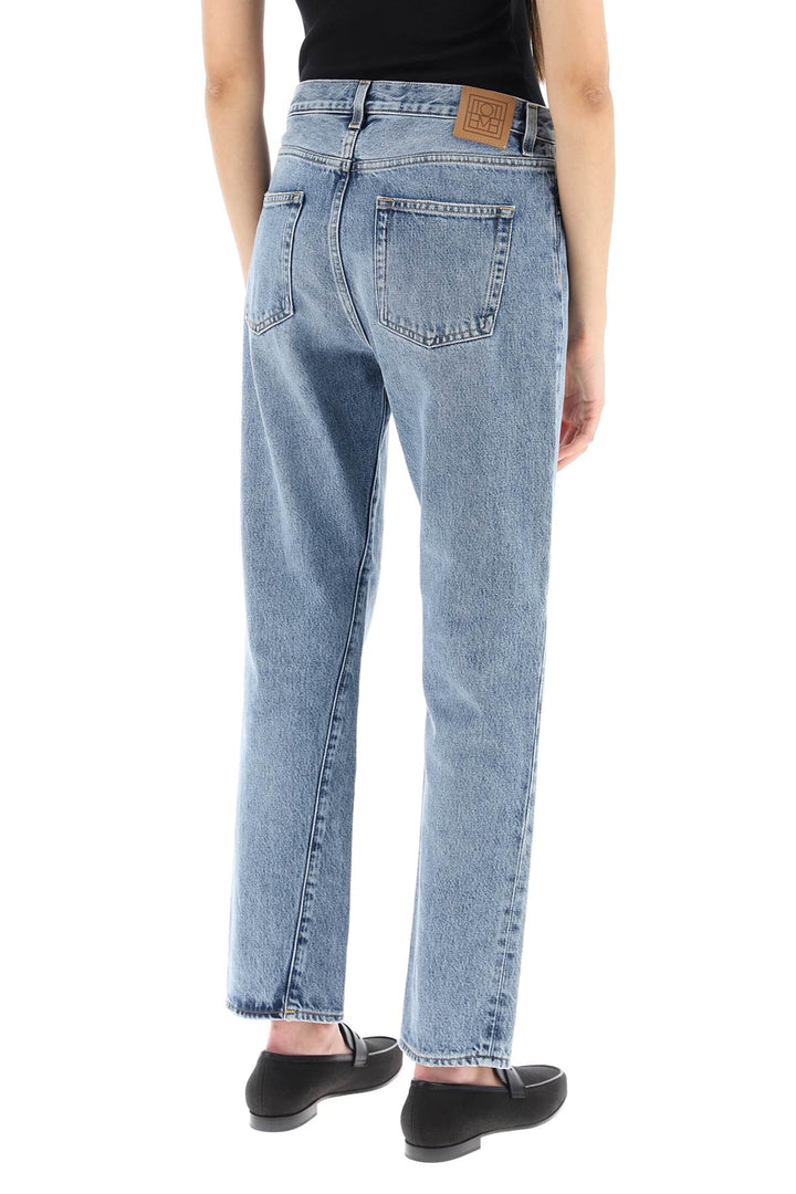 Toteme Twisted Seam Cropped Jeans   Blue
