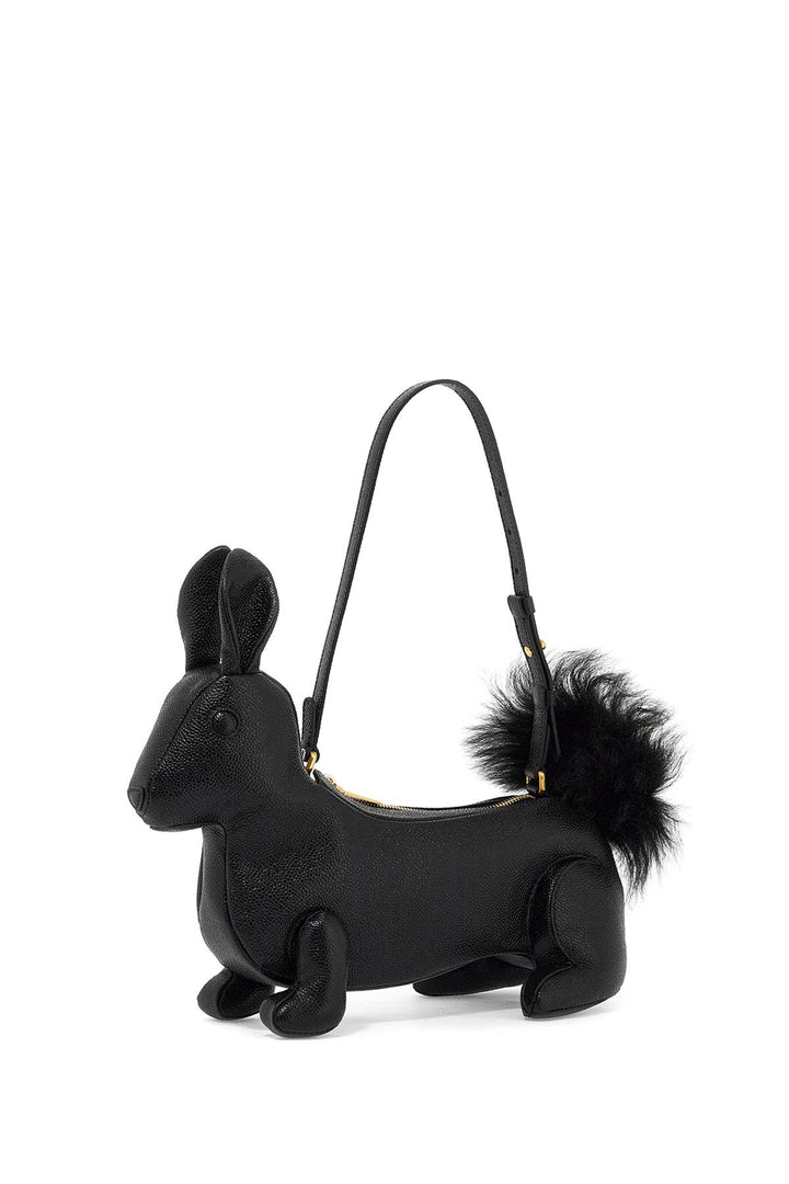 Thom Browne Fur Handbag With Chain   Black