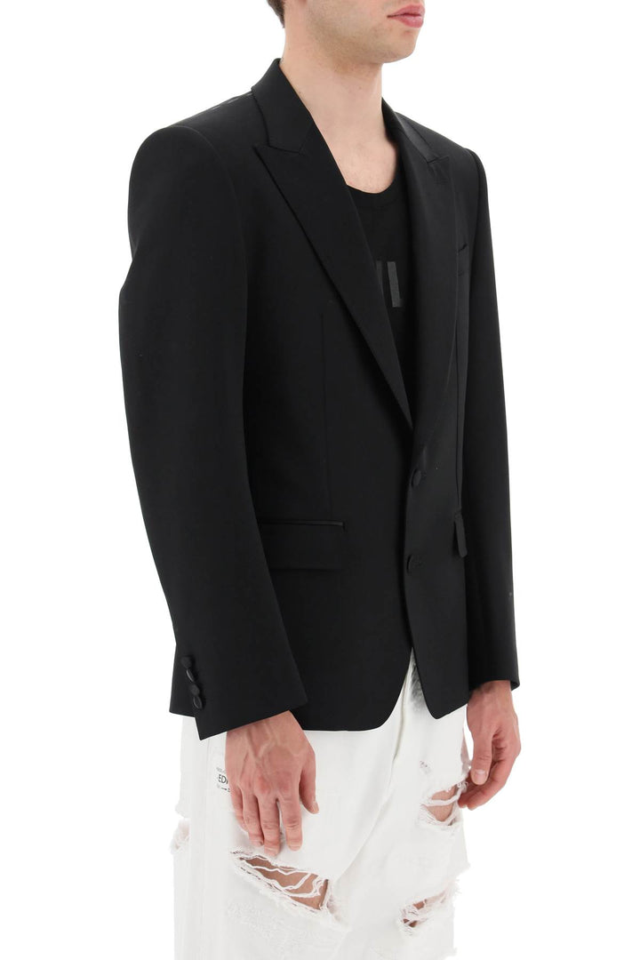 Dolce & Gabbana Single Breasted Tuxedo Jacket   Nero