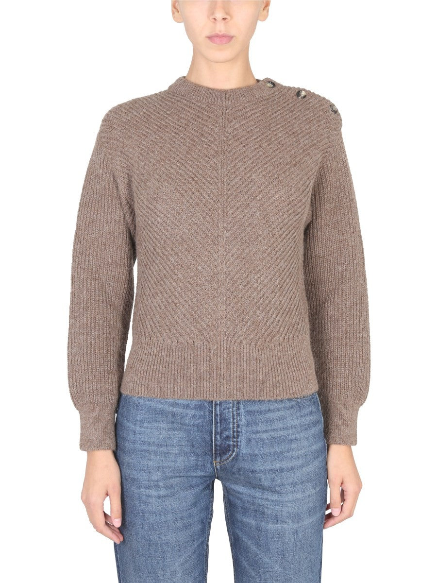 ALPACA KNIT WITH CHEVRON PATTERN