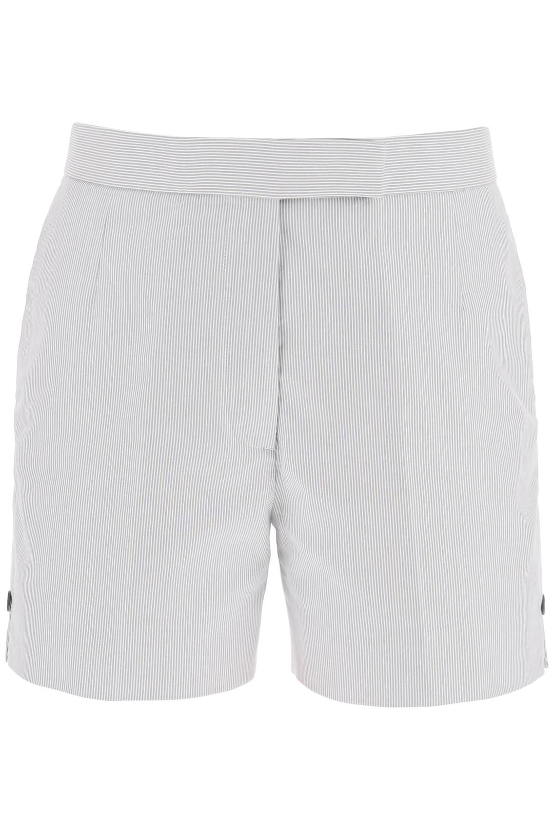 Thom Browne Shorts With Pincord Motif   Bianco