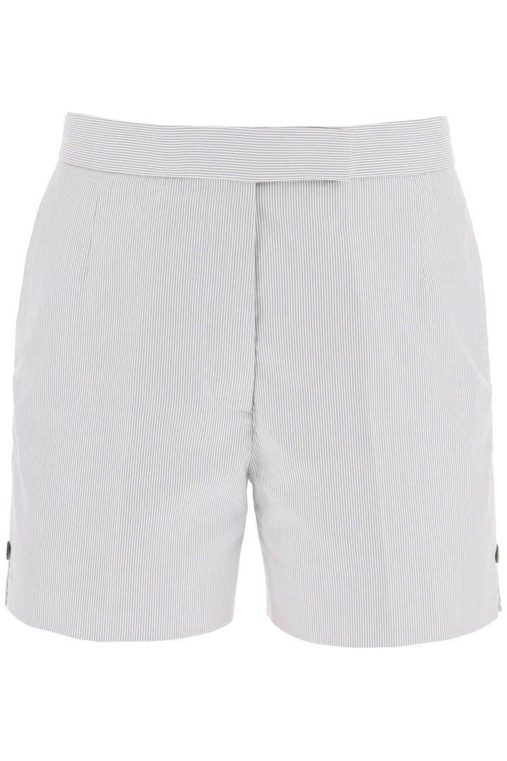 Thom Browne Shorts With Pincord Motif   Bianco