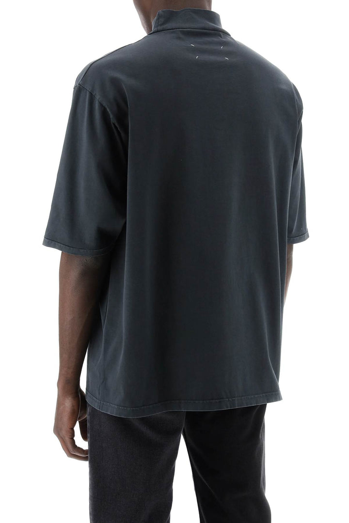 Maison Margiela Replace With Double Quotet Shirt With Numerical Logoreplace With Double Quote   Nero