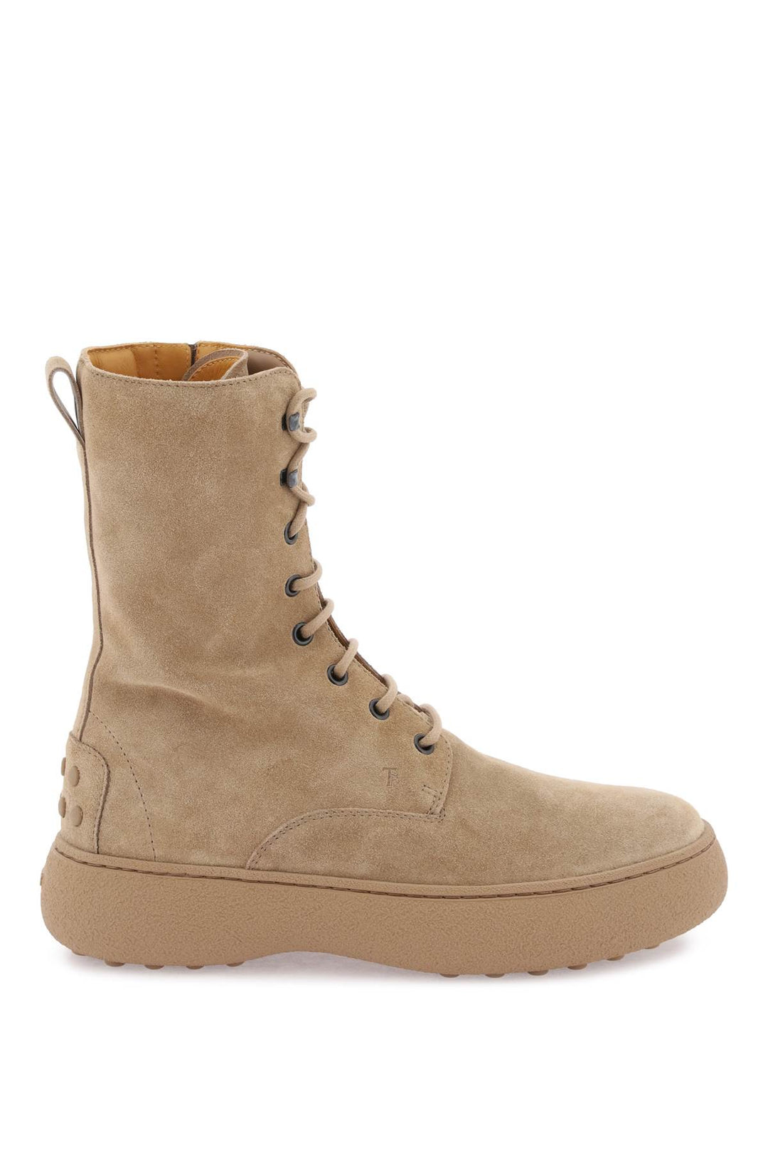 Tod's Lace Up Ankle Boots   Beige