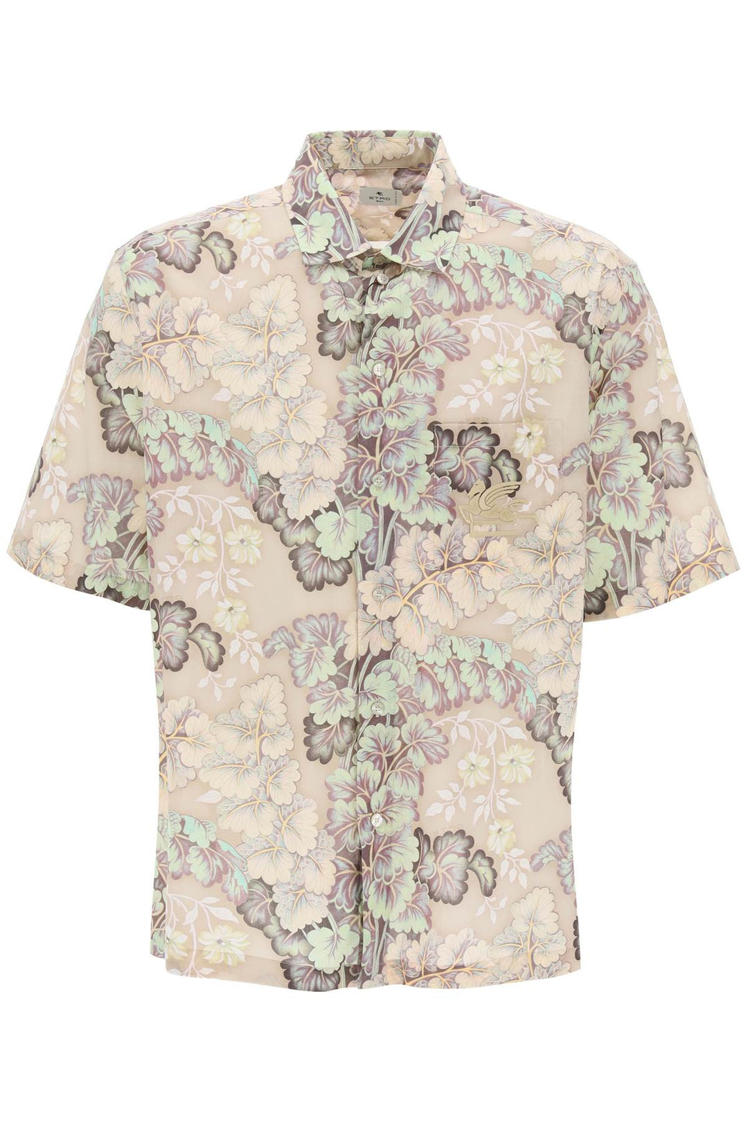 Etro Short Sleeved Floral Shirt   Neutro