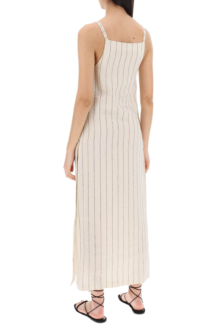 Loulou Studio Replace With Double Quotestriped Sleeveless Dress Et   Bianco