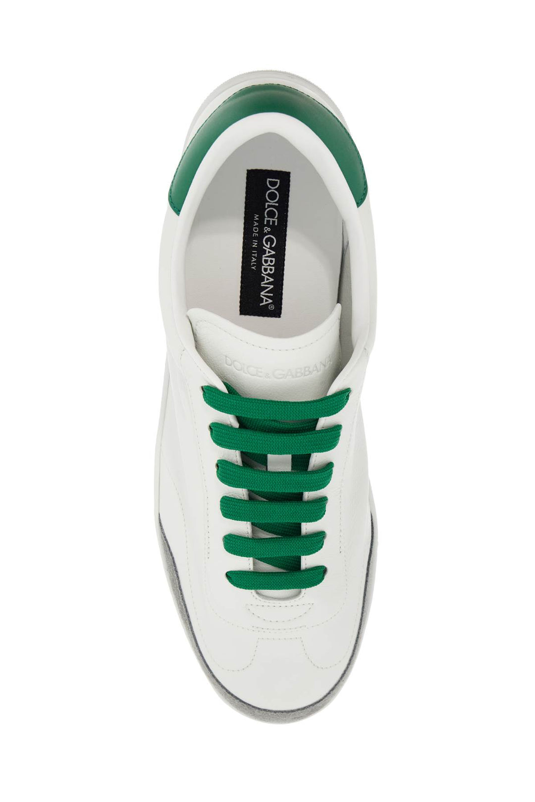 Dolce & Gabbana Leather Saint Tropez Sneakers In   White