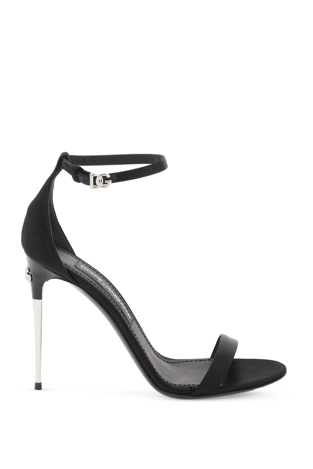 Dolce & Gabbana Satin Sandals For Elegant   Black