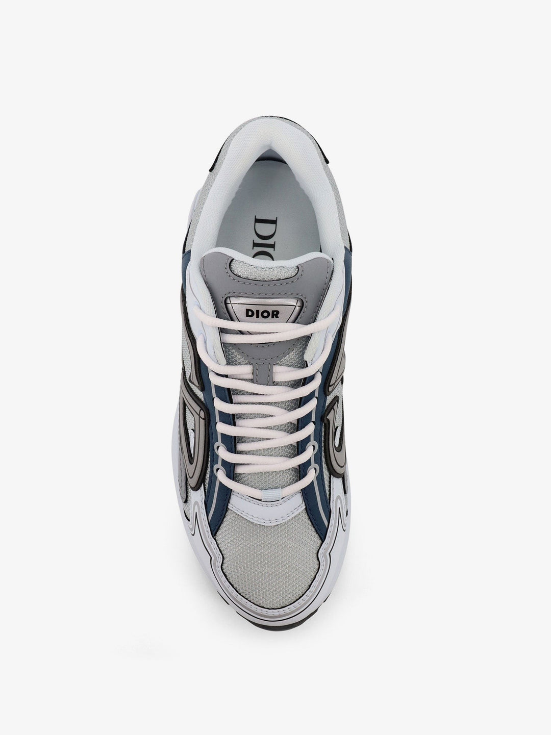 B30 Count low-top leather and mesh sneakers