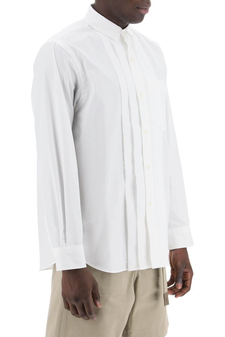 Sacai Layered Poplin Effect Shirt With   Bianco