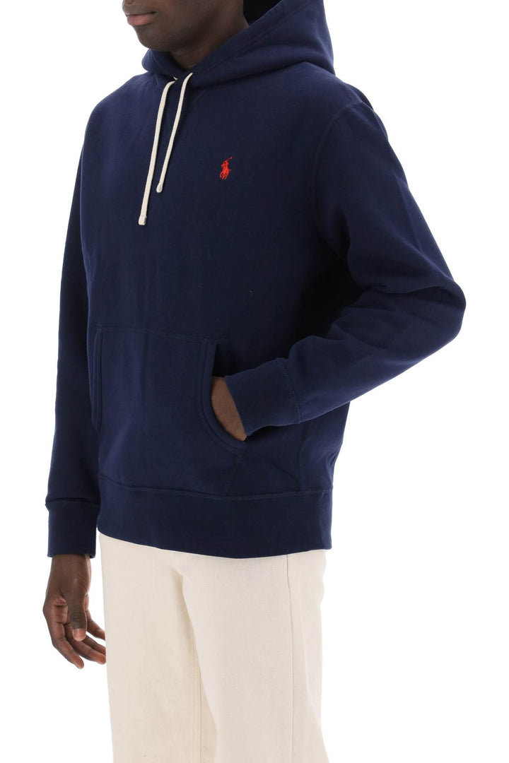 Polo Ralph Lauren Hoodie In Fleece Back Cotton   Blu